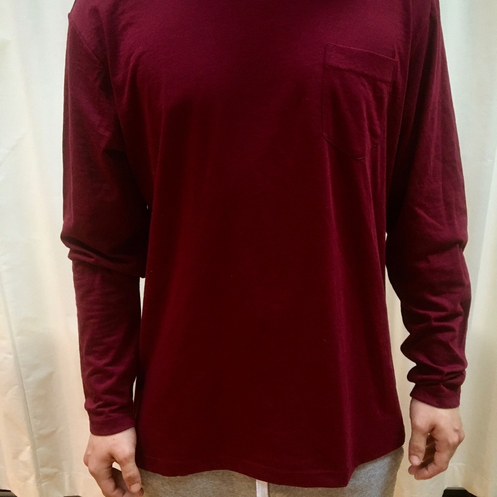 Men's Maroon long sleeved top